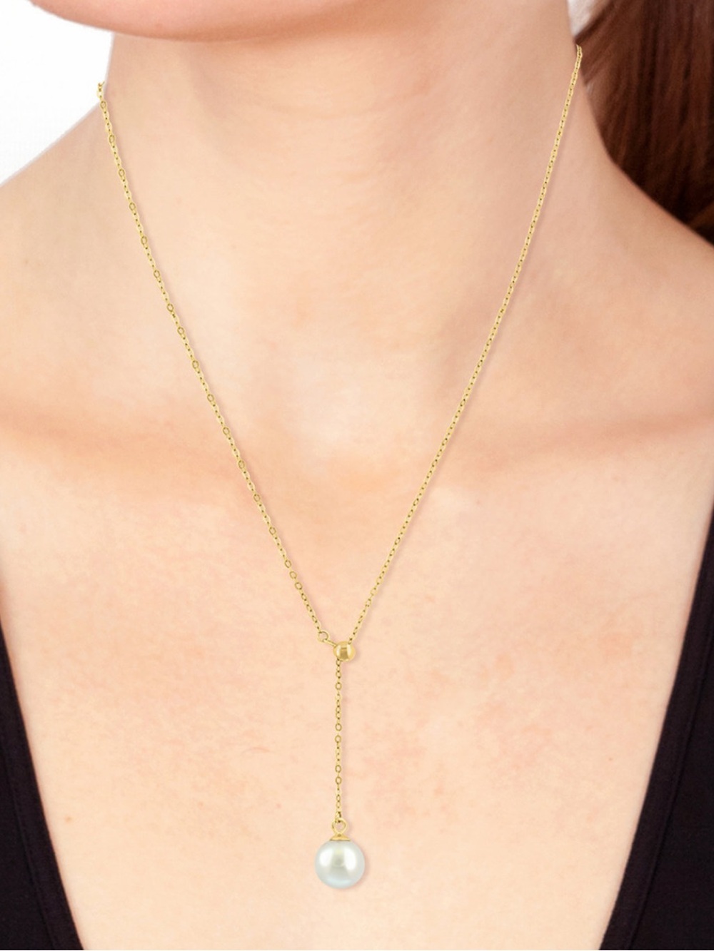 Effy 15.5 inches 14K Gold Freshwater Pearl Adjustable Lariat Necklace